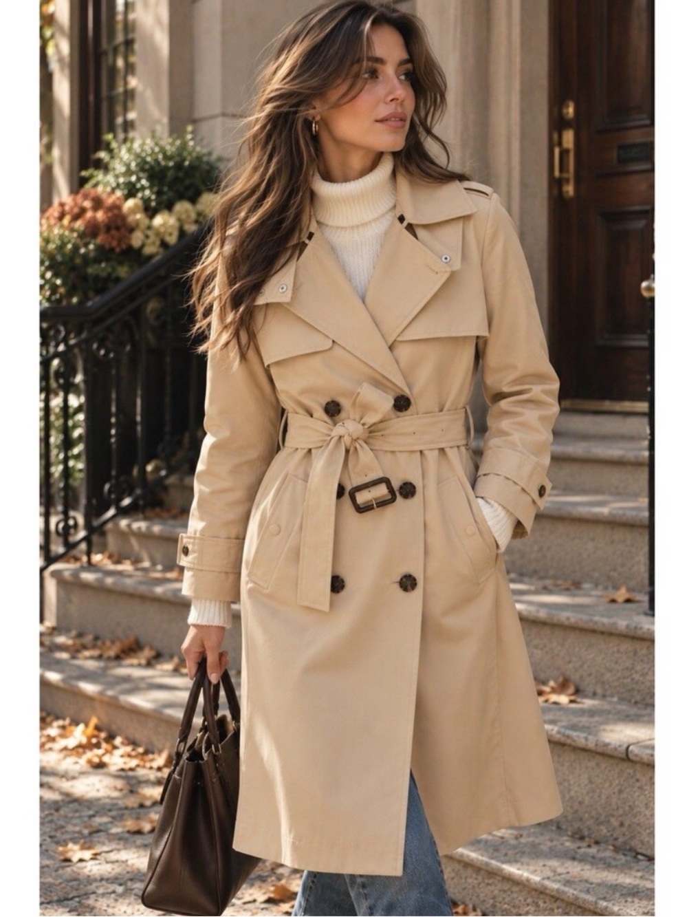 J.CREW Icon 100% Cotton Hooded Trench in Vintage Khaki Size 12P NWT